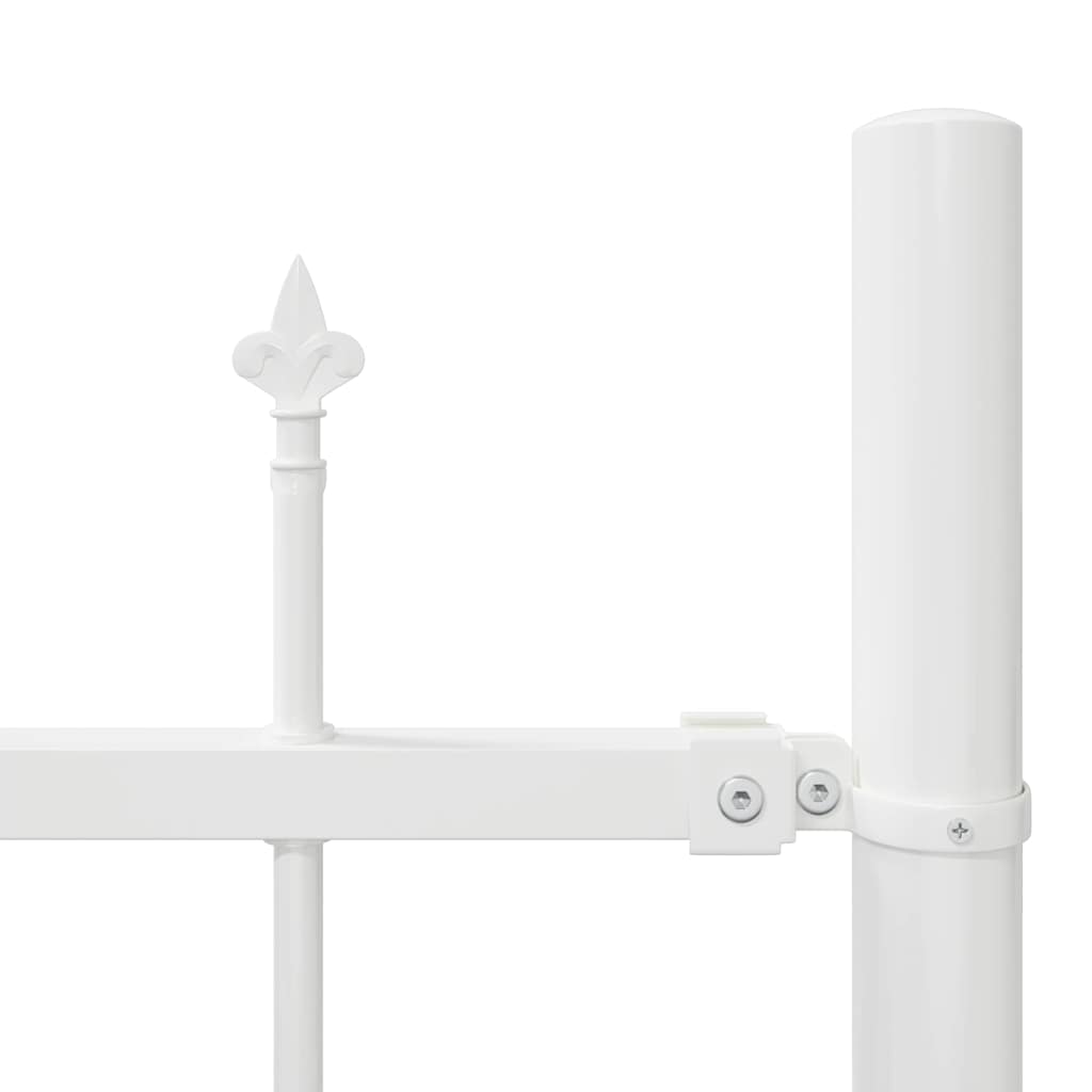 vidaXL Gartenzaun Weiß 170 x 225 cm Pulverbeschichteter Stahl