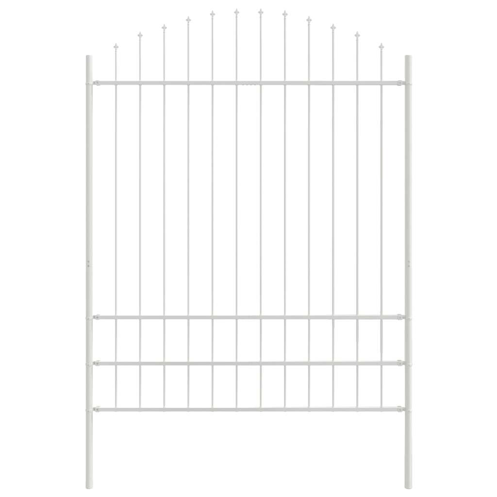 vidaXL Gartenzaun Weiß 170 x 225 cm Pulverbeschichteter Stahl