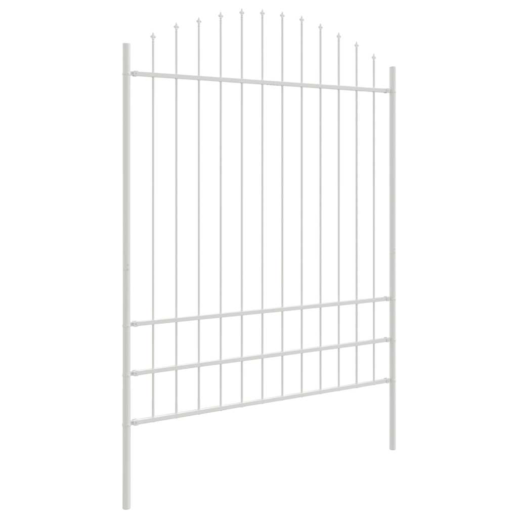 vidaXL Gartenzaun Weiß 170 x 225 cm Pulverbeschichteter Stahl