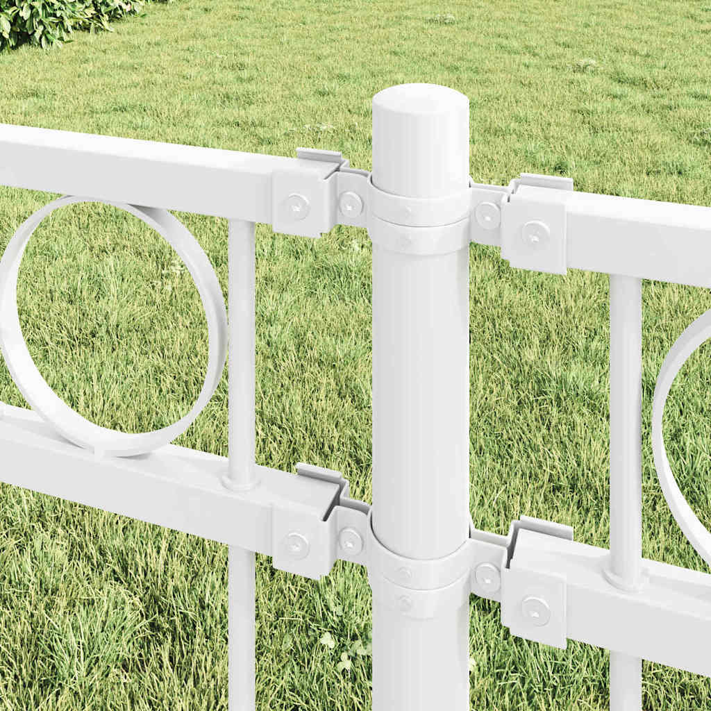 Zaunelement Weiß 170 x 130 cm Stahl