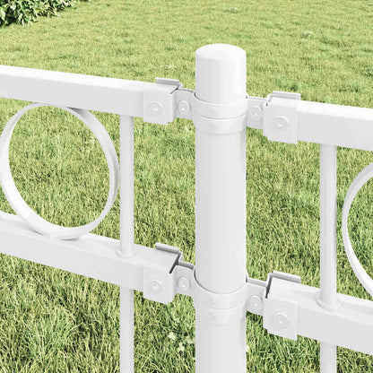 Zaunelement Weiß 170 x 130 cm Stahl