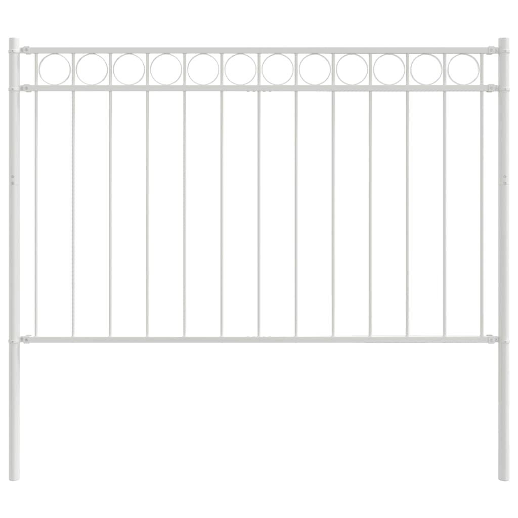 Zaunelement Weiß 170 x 130 cm Stahl