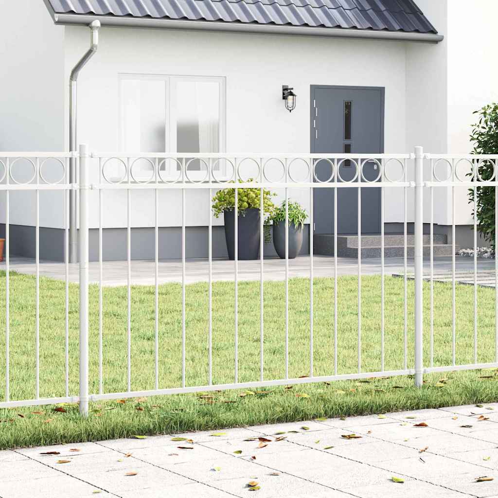 vidaXL Zaunelement Weiß 170 x 150 cm Stahl
