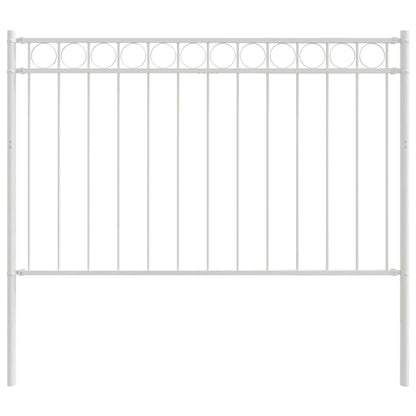 vidaXL Zaunelement Weiß 170 x 150 cm Stahl