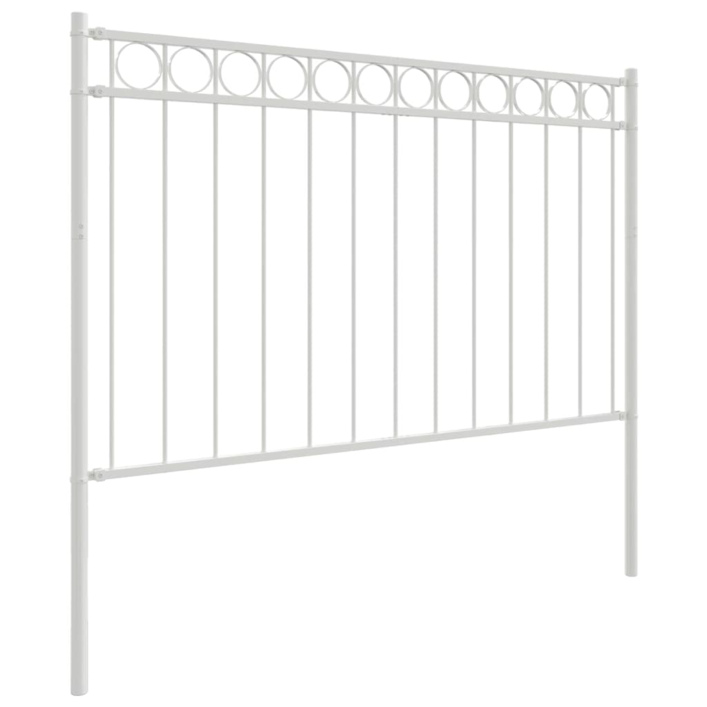 vidaXL Zaunelement Weiß 170 x 150 cm Stahl