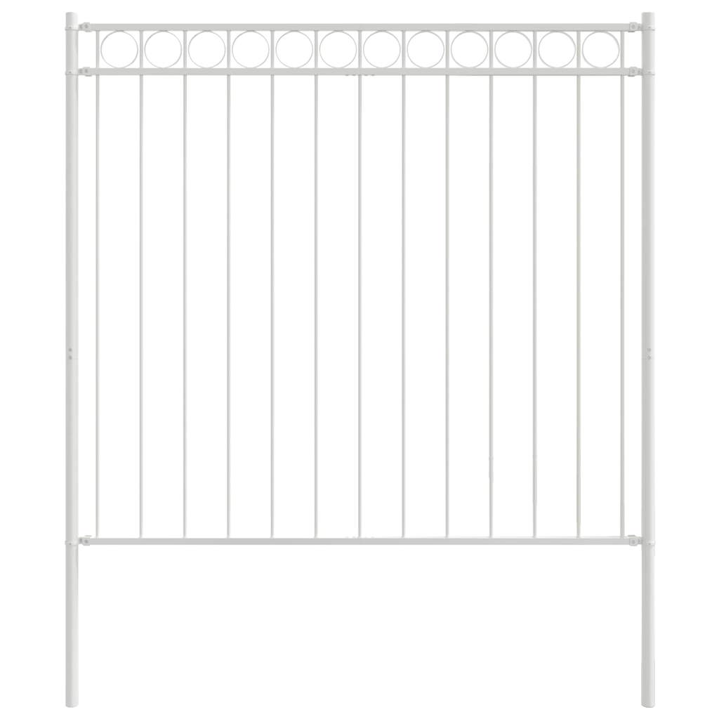vidaXL Zaunelement Weiß 170 x 170 cm Stahl