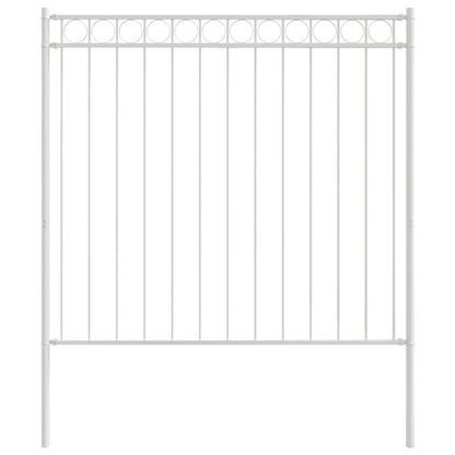 vidaXL Zaunelement Weiß 170 x 170 cm Stahl