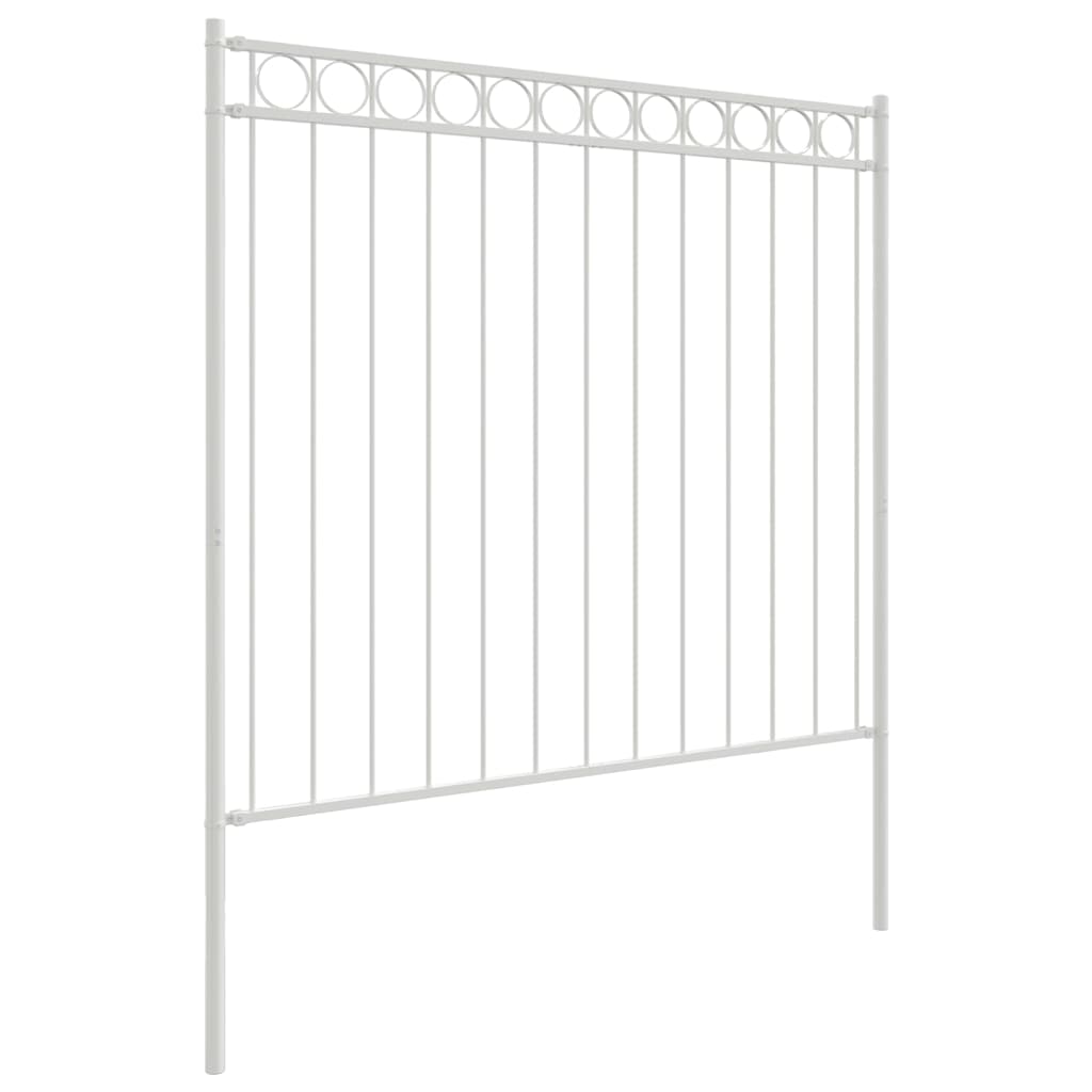 vidaXL Zaunelement Weiß 170 x 170 cm Stahl