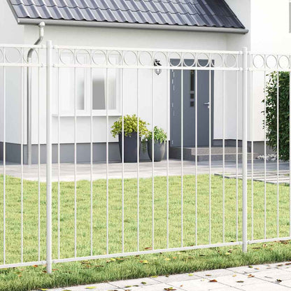 vidaXL Zaunelement Weiß 170 x 200 cm Stahl