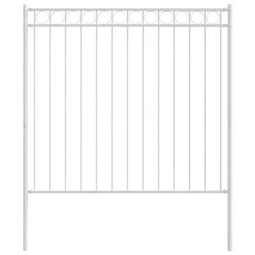 vidaXL Zaunelement Weiß 170 x 200 cm Stahl