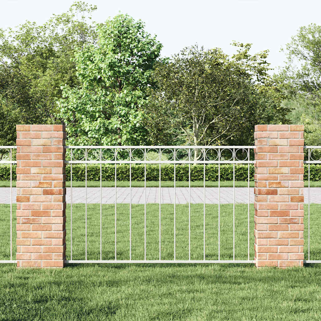 vidaXL Zaunelement Weiß 170 x 100 cm Stahl