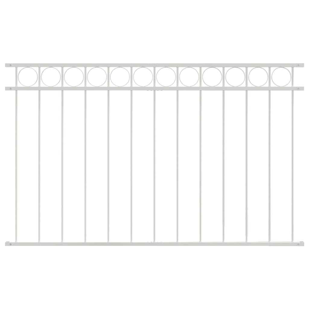 vidaXL Zaunelement Weiß 170 x 100 cm Stahl