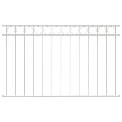 vidaXL Zaunelement Weiß 170 x 100 cm Stahl