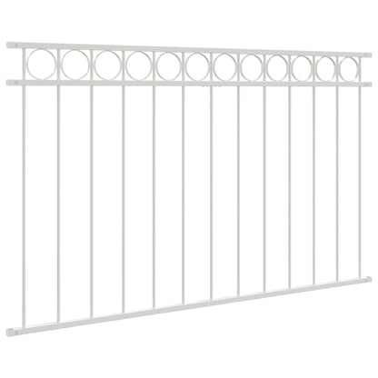 vidaXL Zaunelement Weiß 170 x 100 cm Stahl