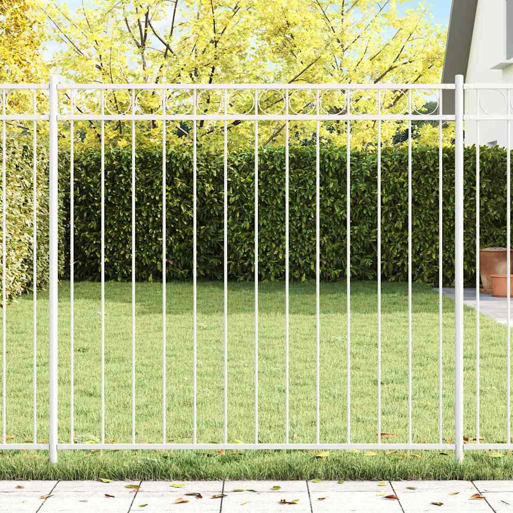 vidaXL Zaunelement Weiß 170 x 120 cm Stahl