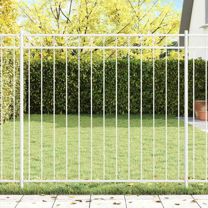 vidaXL Zaunelement Weiß 170 x 120 cm Stahl