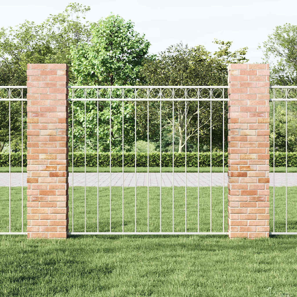 vidaXL Zaunelement Weiß 170 x 120 cm Stahl