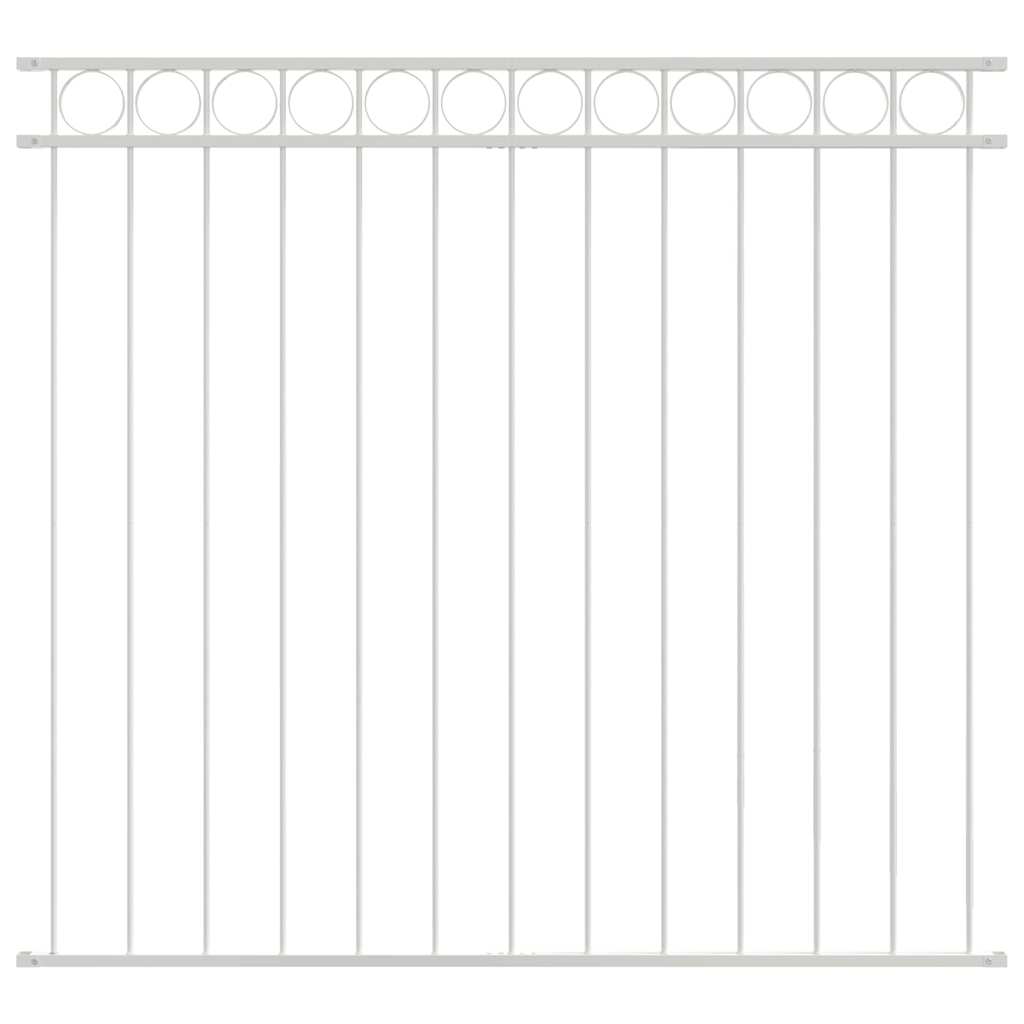vidaXL Zaunelement Weiß 170 x 120 cm Stahl