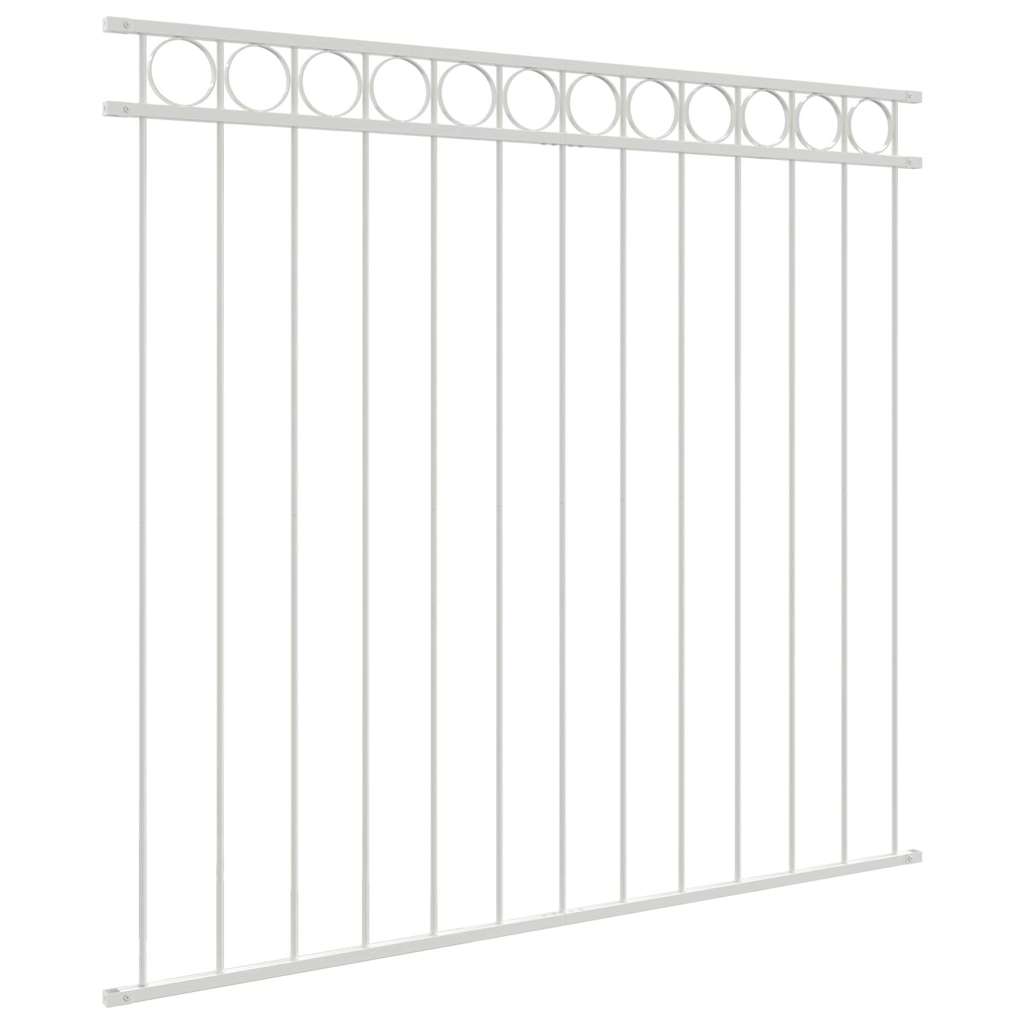 vidaXL Zaunelement Weiß 170 x 120 cm Stahl