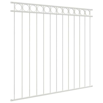 vidaXL Zaunelement Weiß 170 x 120 cm Stahl