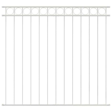 vidaXL Zaunelement Weiß 170 x 150 cm Stahl