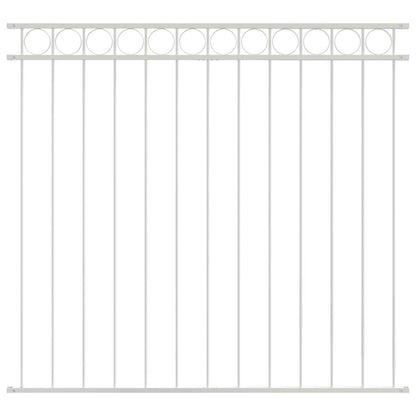 Zaunelement Weiß 170 x 150 cm Stahl
