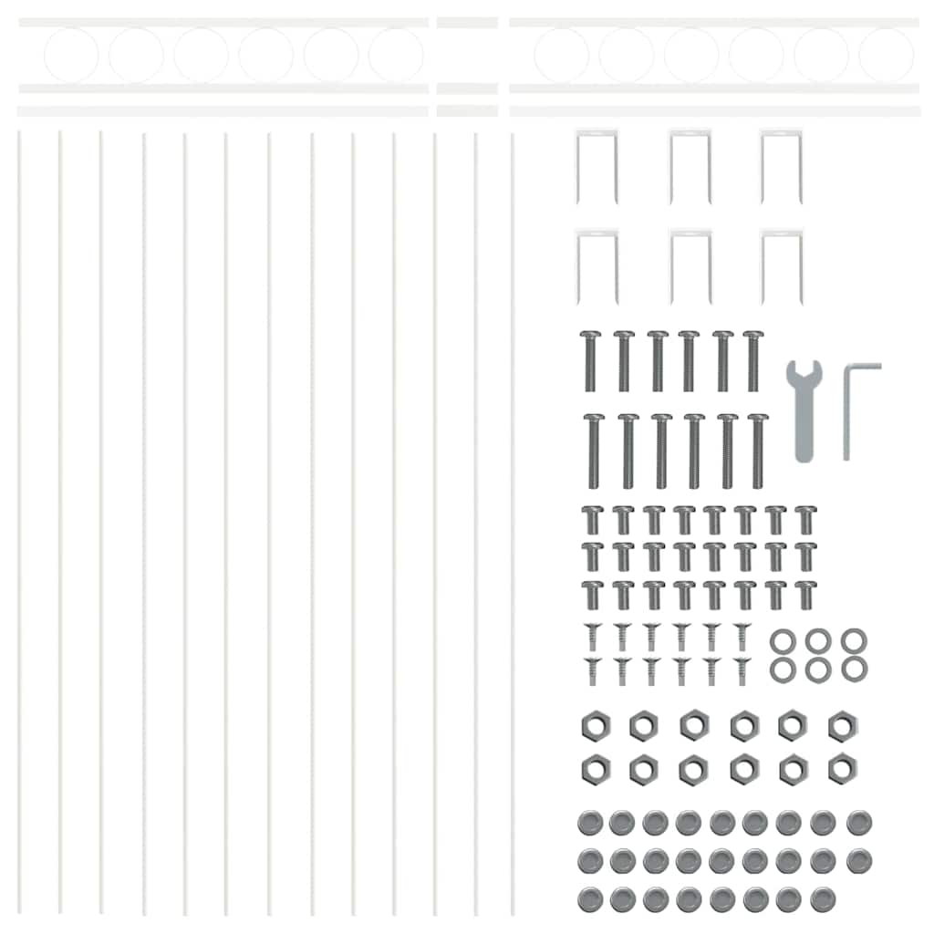 Zaunelement Weiß 170 x 150 cm Stahl
