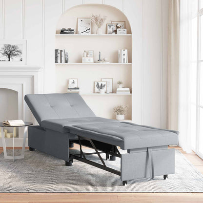 vidaXL Pull-Out Schlafsofa Hellgrau 194 x 50 x 82 cm Sperrholz