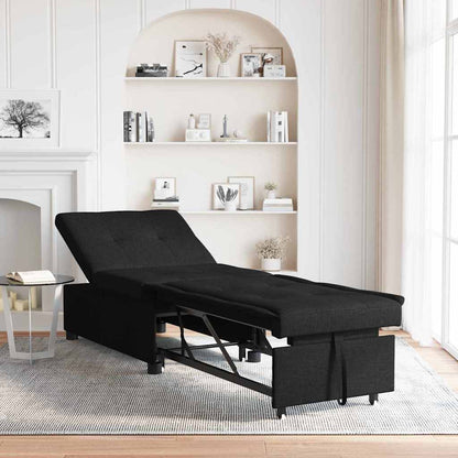 vidaXL Pull-Out Schlafsofa Schwarz 194 x 50 x 82 cm Sperrholz