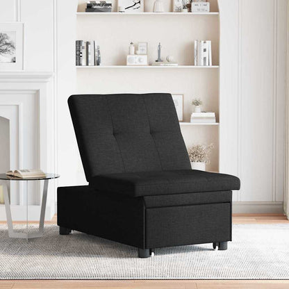 vidaXL Pull-Out Schlafsofa Schwarz 194 x 50 x 82 cm Sperrholz