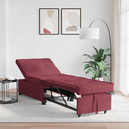 vidaXL Schlafsofa 50cm Weinrot Sperrholz