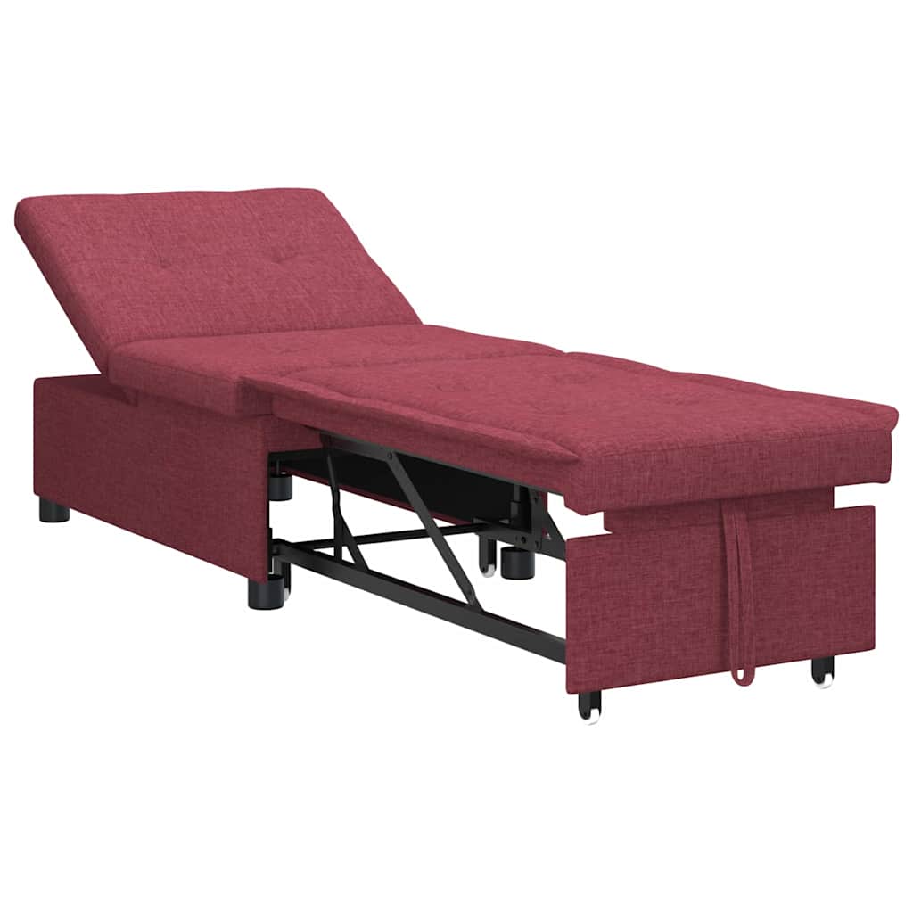 vidaXL Schlafsofa 50cm Weinrot Sperrholz