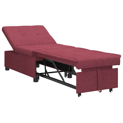 vidaXL Schlafsofa 50cm Weinrot Sperrholz