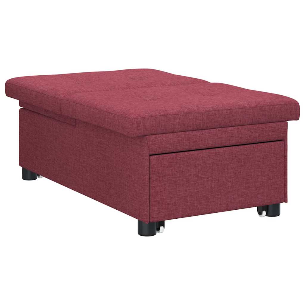 vidaXL Schlafsofa 50cm Weinrot Sperrholz
