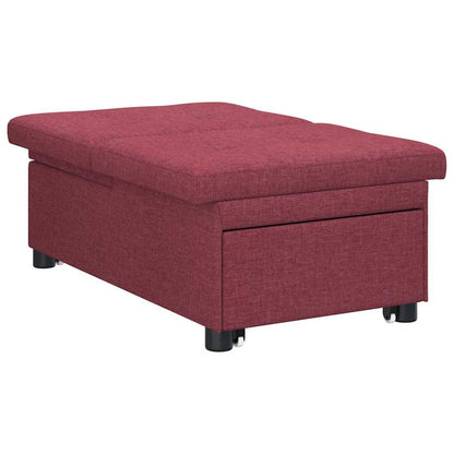 vidaXL Schlafsofa 50cm Weinrot Sperrholz