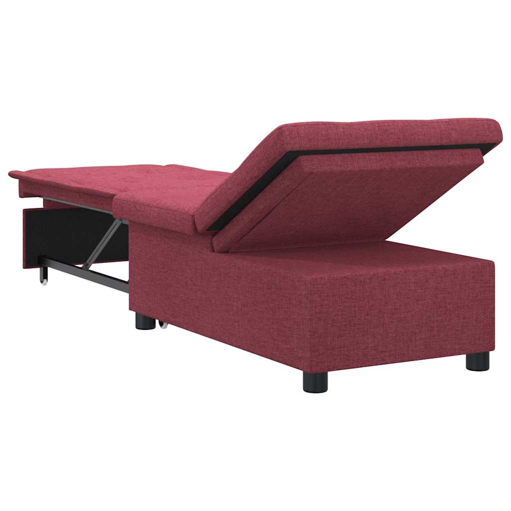 vidaXL Schlafsofa 50cm Weinrot Sperrholz