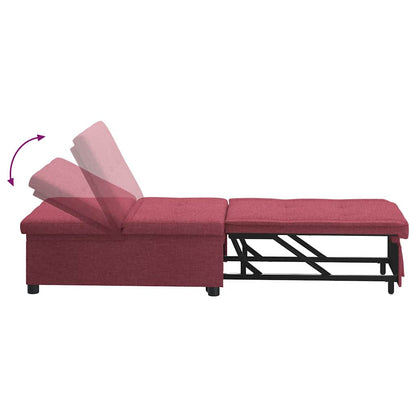 vidaXL Schlafsofa 50cm Weinrot Sperrholz