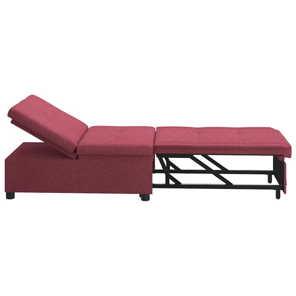 vidaXL Schlafsofa 50cm Weinrot Sperrholz