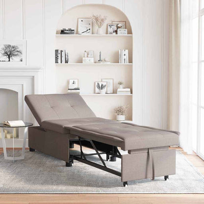 vidaXL Canapé-lit gigogne taupe 194 x 50 x 82 cm contreplaqué