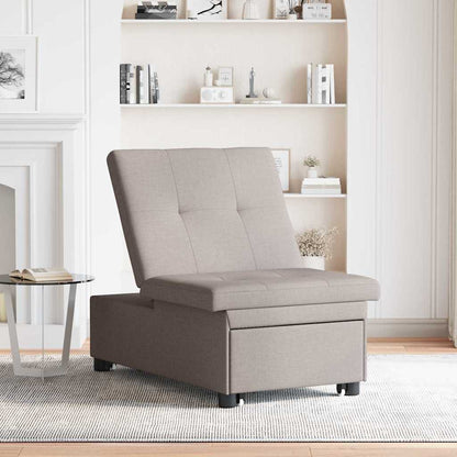 vidaXL Canapé-lit gigogne taupe 194 x 50 x 82 cm contreplaqué