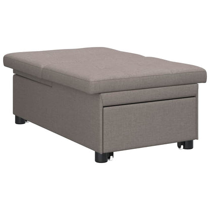 vidaXL Canapé-lit gigogne taupe 194 x 50 x 82 cm contreplaqué