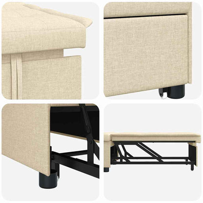 vidaXL Canapé-lit gigogne crème 194 x 50 x 82 cm contreplaqué
