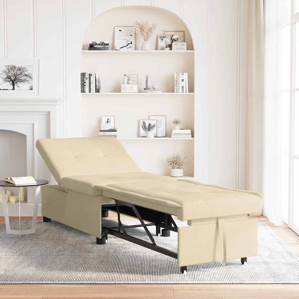 vidaXL Canapé-lit gigogne crème 194 x 50 x 82 cm contreplaqué