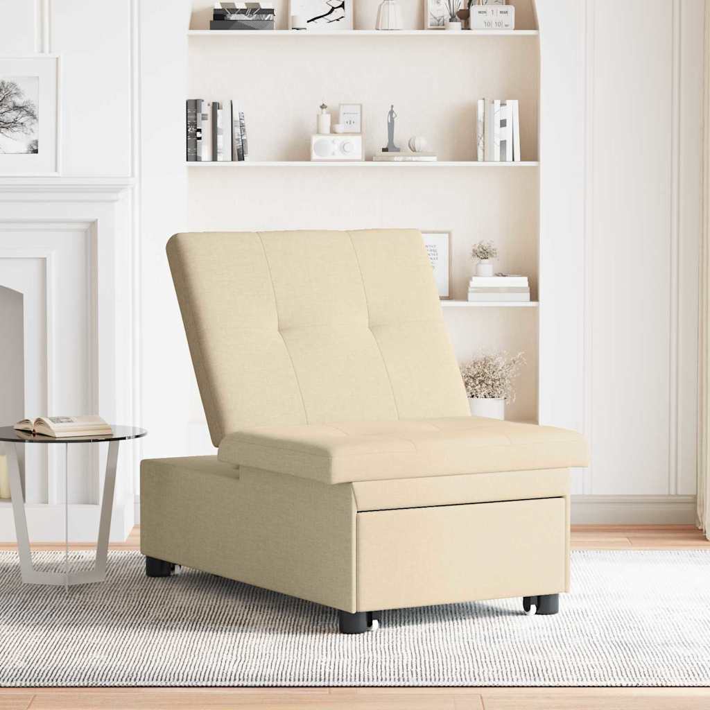 vidaXL Canapé-lit gigogne crème 194 x 50 x 82 cm contreplaqué