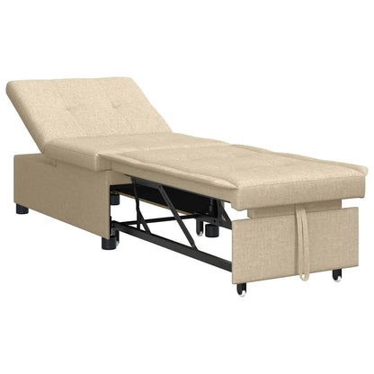 vidaXL Canapé-lit gigogne crème 194 x 50 x 82 cm contreplaqué