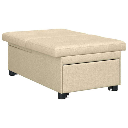 vidaXL Canapé-lit gigogne crème 194 x 50 x 82 cm contreplaqué