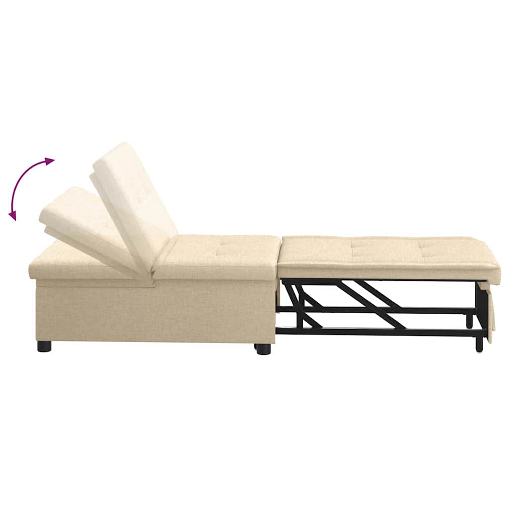 vidaXL Canapé-lit gigogne crème 194 x 50 x 82 cm contreplaqué