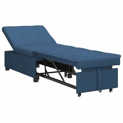 Schlafsofa Ausziehbar Blau 194 x 50 x 82 cm Stoff