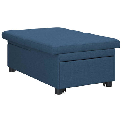 Schlafsofa Ausziehbar Blau 194 x 50 x 82 cm Stoff