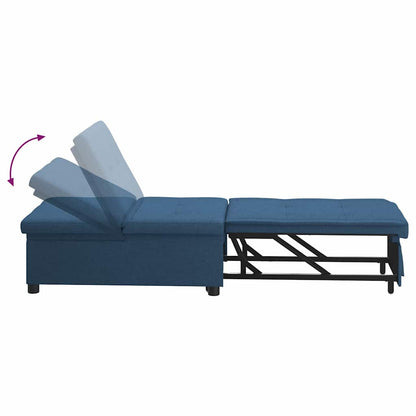 Schlafsofa Ausziehbar Blau 194 x 50 x 82 cm Stoff